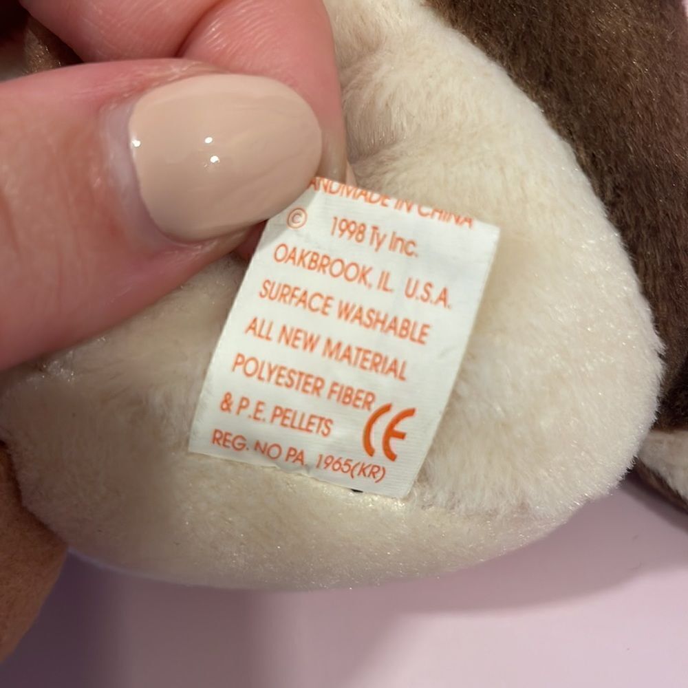 1998 Original Ty Beanie Baby Wise the Owl Class of ‘98 Excellent Used Condition - Picture 8 of 9